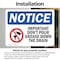 Signmission Important Don't Pour Grease Sign With Symbol, 7 in W x Rectangle, Vinyl Decal OS-2PACK-NS-D-57-L-13645 - alternate 6